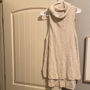 Cozy Cream Sleeveless Sweater